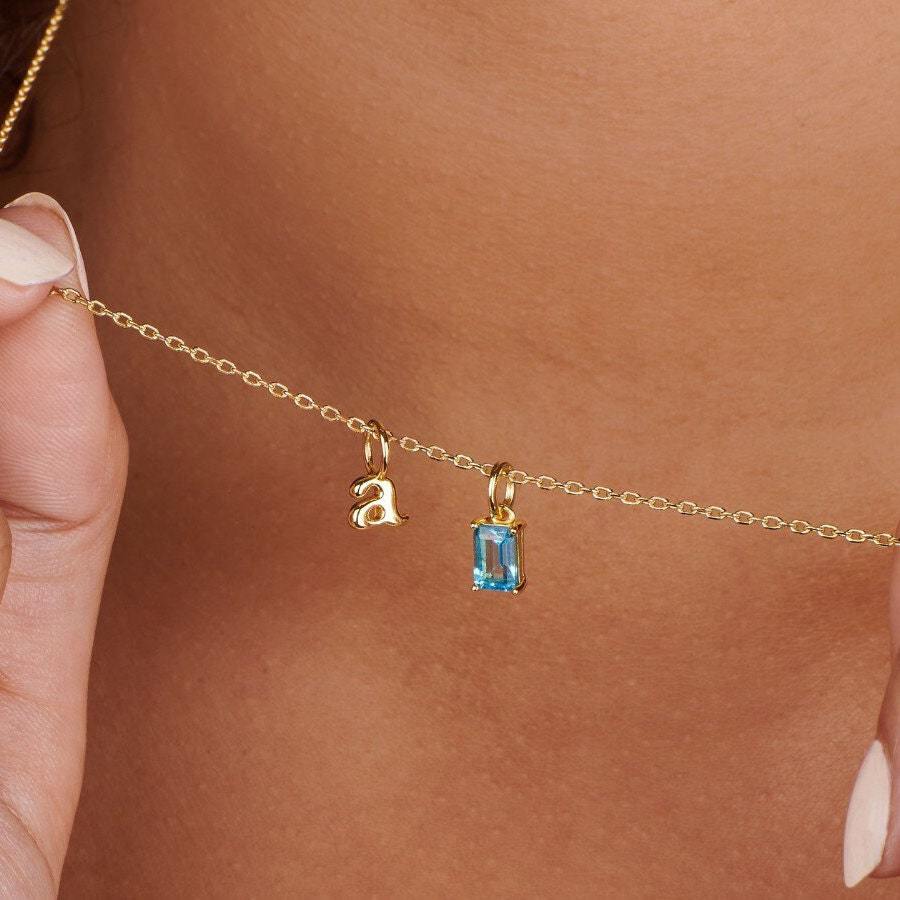 Birthstone Necklace Stainless Steel